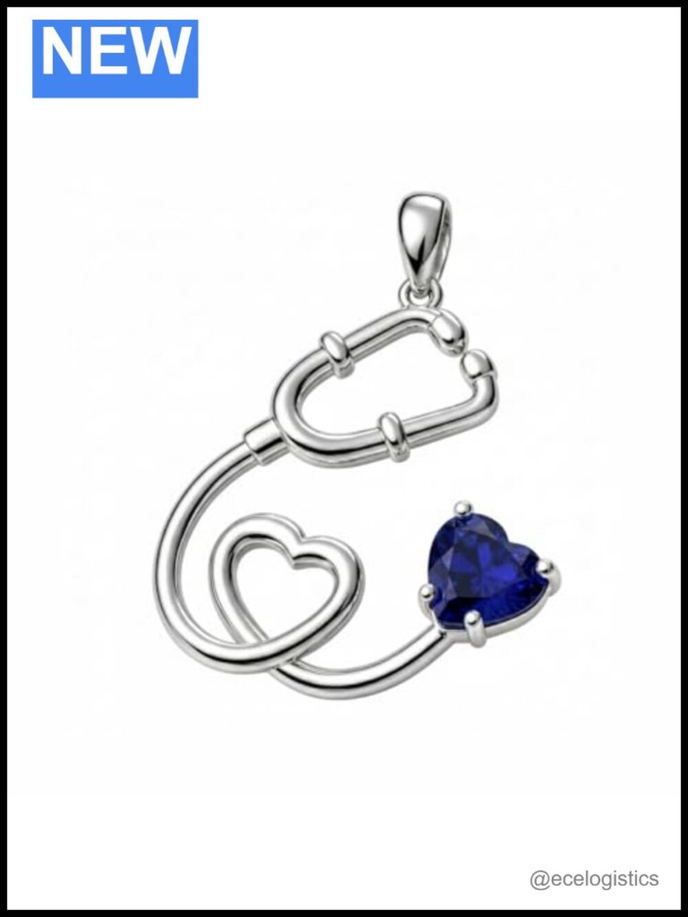 Stethoscope Necklace Moissanite Pendant Medical Gift
